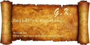 Gellért Katalin névjegykártya